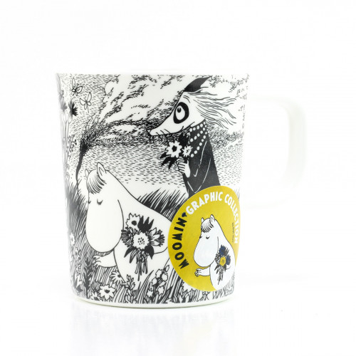 Moomin Graphic Black / White Children's Mug