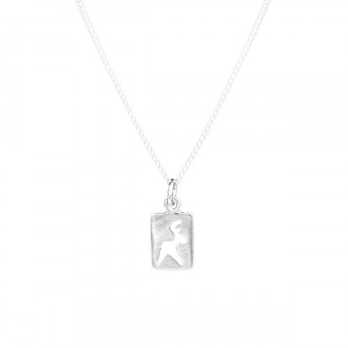 Korunilo Reindeer Small Cutout Silver Necklace