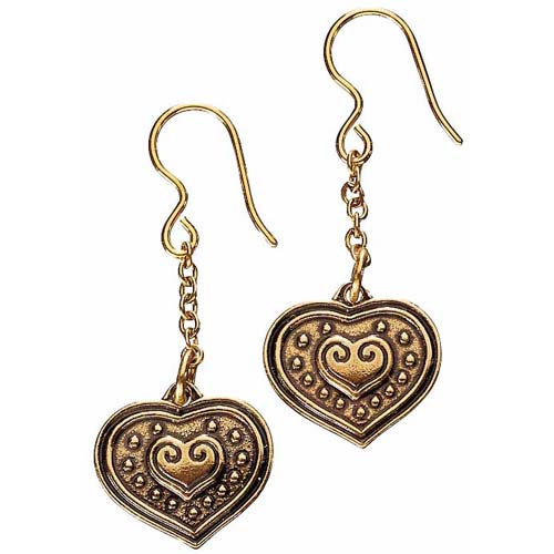 Kalevala Eura Heart Bronze Earrings