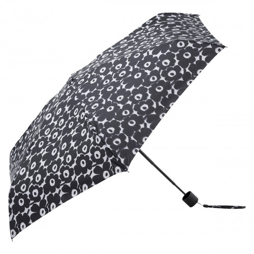 Marimekko Unikko Black / Dark Grey Mini Manual Umbrella