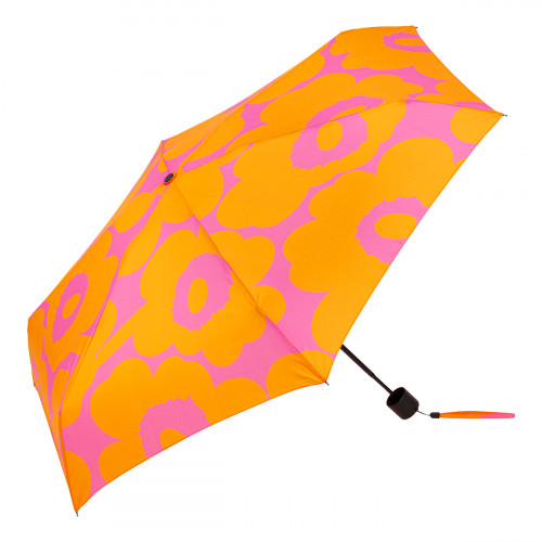 Marimekko Unikko Orange / Pink Mini Manual Umbrella