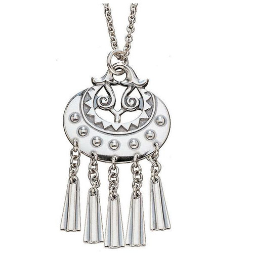 Kalevala Moon Goddess Silver Pendant Necklace