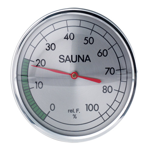 Sauna Hygrometer - 4" Chrome Toned