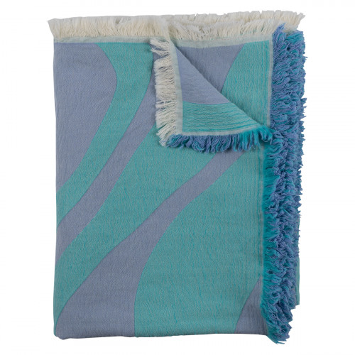 Pentik Hiekka Turquoise / Purple Throw Blanket