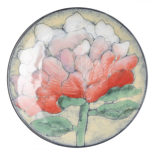 Pentik Huvila Green / Ivory / Red Large Studio Plate