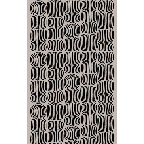 Pentik Vilja Beige / Black Acrylic-Coated Cotton-Linen Fabric