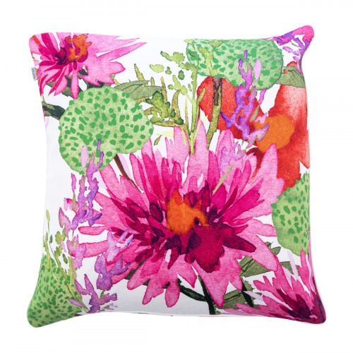 Pentik Laventeli Pink / Green / Purple Throw Pillow