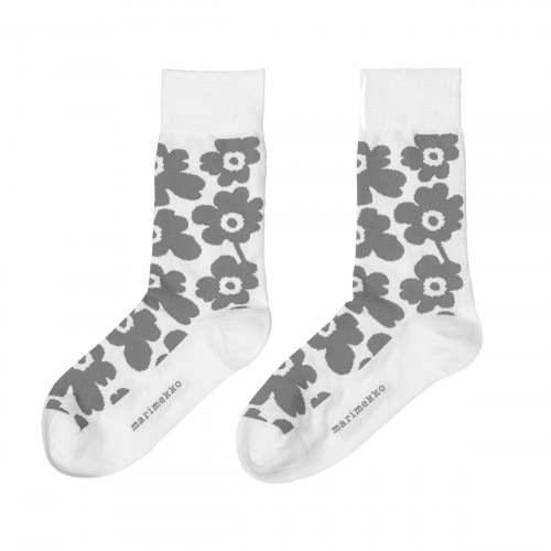 Marimekko Unikko Grey / White Socks