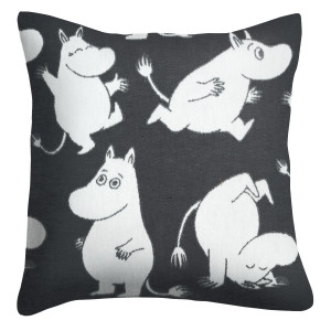Ekelund Moomin Joy Charcoal Throw Pillow 