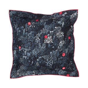Marimekko Kurjenmarja Blue/Red Large Throw Pillow