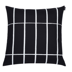 Marimekko Tiiliskivi Black / White Large Throw Pillow