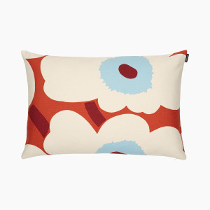 Marimekko Unikko Orange / Blue / Wine Throw Pillow