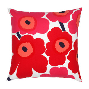 Marimekko Unikko Red/White Large Throw Pillow