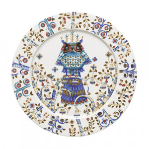 iittala Taika White / Blue Dinner Plate - 10-1/2"