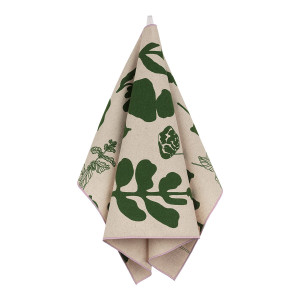 Marimekko Pieni Elokuun Varjot Green / Canvas Tea Towel