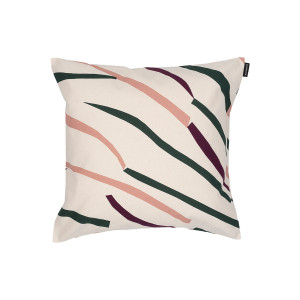 Marimekko Heinikko Cotton / Pink / Green Throw Pillow