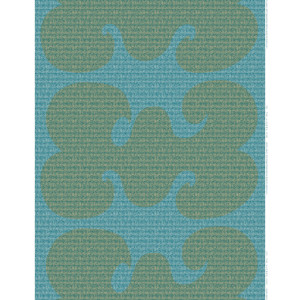 Marimekko Jokeri Papajo Turquoise / Beige Cotton Fabric