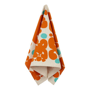 Marimekko Keidas Orange / Teal Tea Towel
