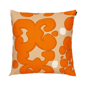 Marimekko Keidas Orange/White/Beige Throw Pillow