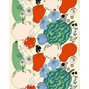 Marimekko Tarhuri Multicolor Cotton / Linen Fabric