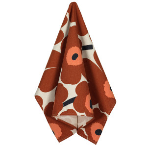 Marimekko Unikko Brown / Beige / Navy Tea Towel