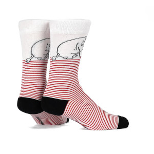 Moomin Paint Stripe Red Socks