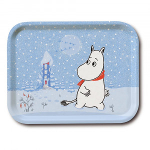 Moomin Snow Blue Small Tray 