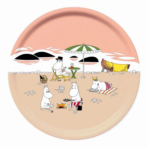 Moomin Summer Beach Peach Round Tray