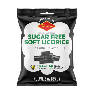 Halva European Style Sugar-Free Black Licorice
