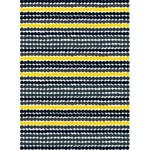 Marimekko Räsymatto White / Black / Grey / Yellow Cotton Fabric