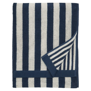 Marimekko Kaksi Raitaa Sand / Navy Bath Towel