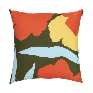 Marimekko Malvikki Green/Orange/Yellow Throw Pillow