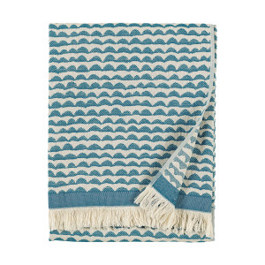 Marimekko Papajo Blue / Cream Beach Towel