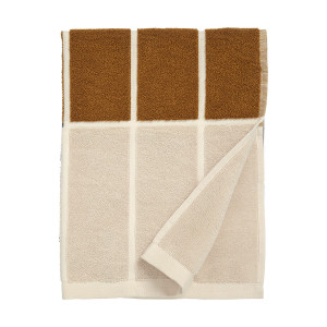 Marimekko Tiiliskivi Grey / Cinnamon / Cream White Hand Towel