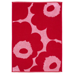Marimekko Unikko Pink / Red Hand Towel
