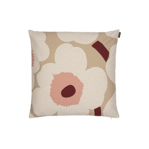 Marimekko Unikko Tan / Pink / Wine Throw Pillow