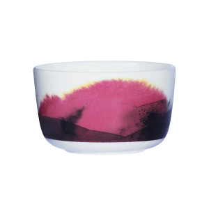Marimekko Weather Diary White / Pink / Yellow Dessert Bowl