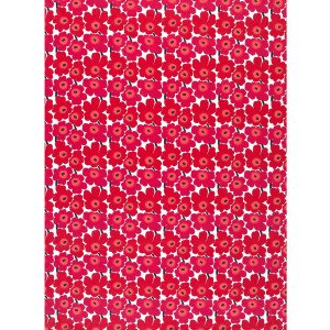 Marimekko Mini-Unikko White / Red Cotton Fabric