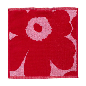 Marimekko Unikko Pink / Red Washcloth