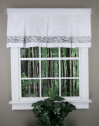 Urbana Savanna Valance White Black Lush Decor Lined Valances