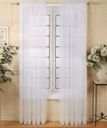 NEW Stylemaster Elegance Voile SMOKE BLUE Sheer Curtain Panels or Scarf 