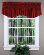 Solid Color Swag 60 Kitchen Curtain in Burgundy/White Marina Decoration