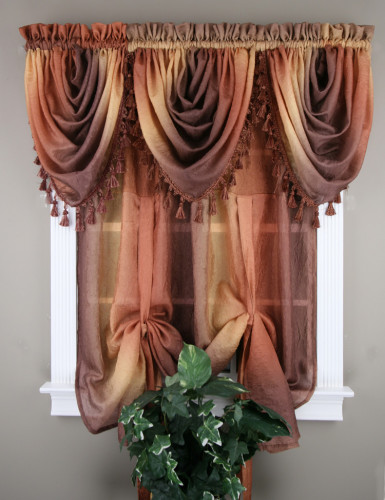 Autumn Achim Home Furnishings Ombre Waterfall Valance