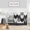 Black and on sale white crib