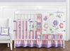 Pink and Purple Butterfly 9 Piece Crib Bedding Collection