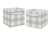 White fabric deals storage bins