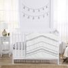 Grey crib deals bedding