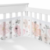 Pink mesh top crib bumper