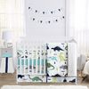 Mod Dinosaur Blue and Green Collection Sweet Jojo Designs 6 Piece Crib Bedding + BreathableBaby Breathable Mesh Liner