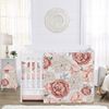 Peony Floral Garden Pink and Ivory Collection Sweet Jojo Designs 6 Piece Crib Bedding + BreathableBaby Breathable Mesh Liner